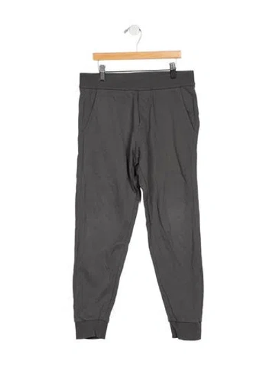 Pre-owned Moncler Kids' Cotton Grey Casual Sweatpants With Elastic Waist