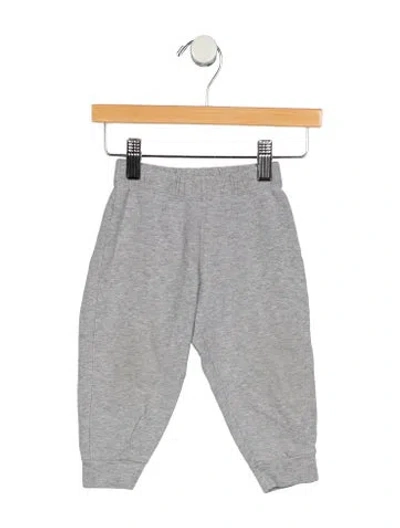 Pre-owned Moncler Babies' Cotton Grey Casual Sweatpants With Elastic Waist