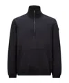 Moncler Logo-appliquéd Cotton-blend Jersey Half-zip Sweatshirt