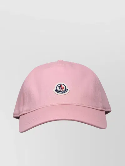 Moncler Pink Cotton Hat In Nude & Neutrals