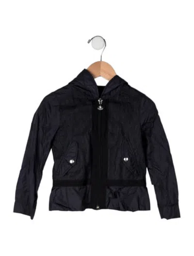 Pre-owned Moncler Babies' Cotton Hooded Jacket In Blue