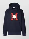 MONCLER COTTON HOODED SWEATSHIRT WITH RIBBED CUFFS AND HEM