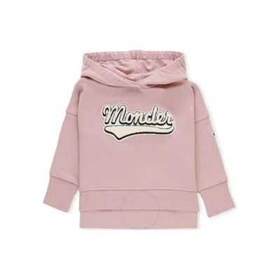 Moncler Cotton Hoodie In Pink