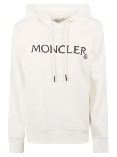 Moncler Cotton Hoodie In White