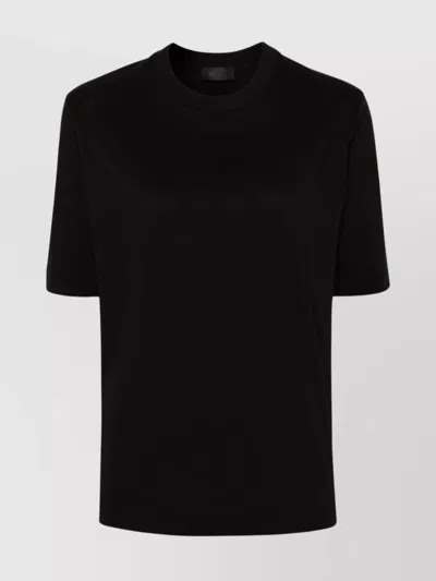 Moncler Embossed Logo Cotton Jersey T-shirt In Black