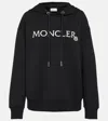 Moncler Logo-embroidered Drawstring Hoodie In Black