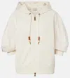 Moncler Drawstring-hood Kangaroo-pocket Jacket In Neutral