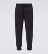 Moncler Tapered Cotton Track Pants In Blue