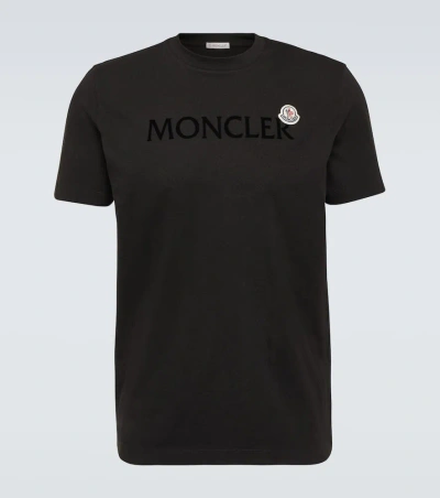 Moncler Cotton Jersey T-shirt In Black