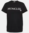Moncler Logo Embroidered Crewneck T-shirt In Black