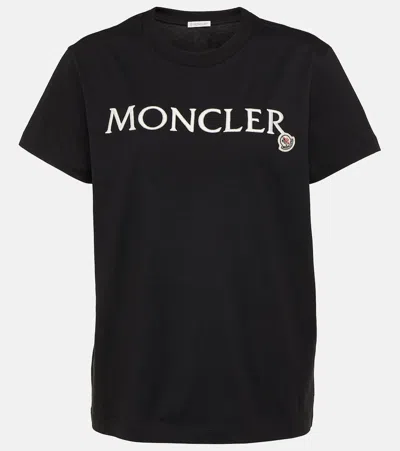 Moncler Cotton Jersey T-shirt In Black