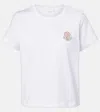 Moncler White Cotton Logo T-shirt In White