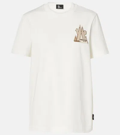 Moncler White Logo Patch T-shirt