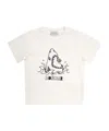 Moncler Logo Shark Cotton T-shirt In White