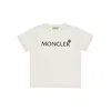 Moncler Cotton Jersey T-shirt With Logo Print Kids In White
