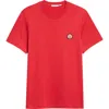 Moncler Logo Cotton Jersey T-shirt In Red