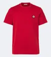 Moncler Logo Cotton Jersey T-shirt In Red