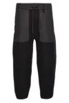 Moncler Cotton Joggers Elastic Waistband In Black
