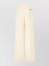 Moncler Cotton Joggers With Elastic Waistband And Back Pocket In Neutral