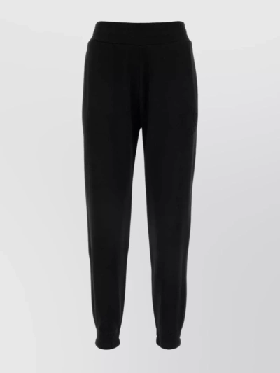Moncler Cotton Joggers With Stretchy Waistband And Cuffs In Black