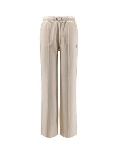 Moncler Cotton Jogging Trousers In Neutral