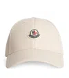 Moncler Cotton Logo Baseball Cap In White