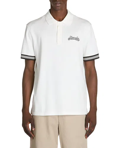 MONCLER COTTON LOGO EMBROIDERED POLO SHIRT