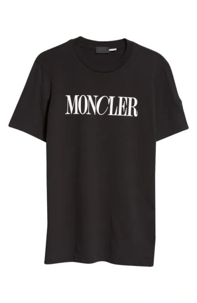 Moncler Cotton Logo Graphic T-shirt In Black
