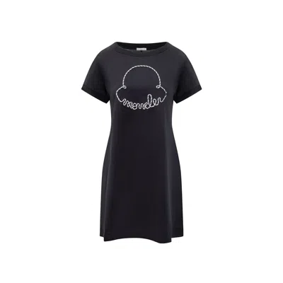 MONCLER COTTON LOGO MINI DRESS