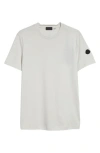 Moncler Cotton Logo Patch T-shirt In Open Gray