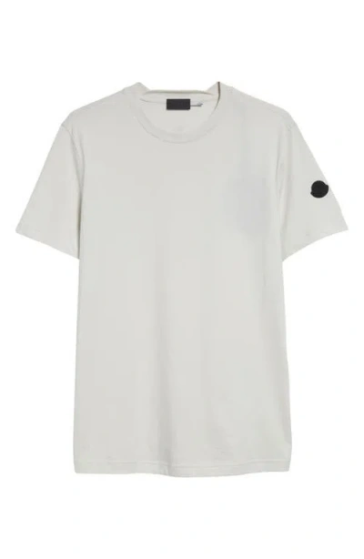 Moncler Cotton Logo Patch T-shirt In Open Gray