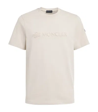 Moncler Cotton Logo Patch T-shirt In White