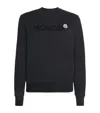 Moncler Crew Neck Cotton Sweatshirt In Black