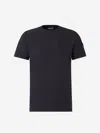 Moncler Cotton Logo T-shirt In Blue