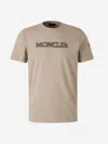 Moncler Cotton Logo T-shirt In Brown