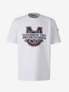Moncler Logo Pattern Cotton T-shirt In Rubberized Monogram Print On The Front