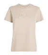 Moncler Cotton Logo T-shirt In Neutral