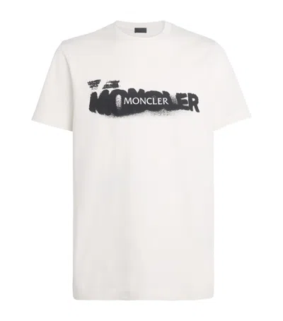 Moncler Cotton Logo T-shirt In White
