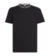 Moncler Short-sleeved Cotton T-shirt In Black