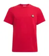 Moncler Logo Cotton Jersey T-shirt In Red