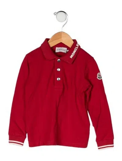Pre-owned Moncler Babies' Cotton Long Sleeve Polo Shirt In Red