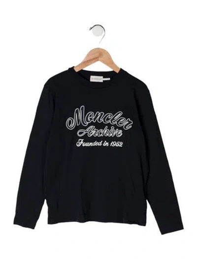 Pre-owned Moncler Kids' Cotton Long Sleeve T Shirt In Blue