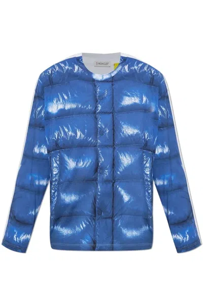 Moncler Cotton Long Sleeve Tshirt In Blue