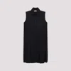 Moncler Cotton Midi Dress In Black