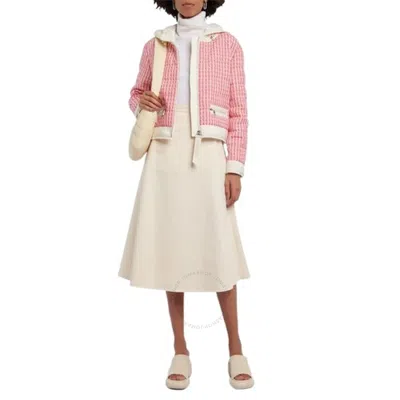 Moncler Cotton Midi Skirt In White
