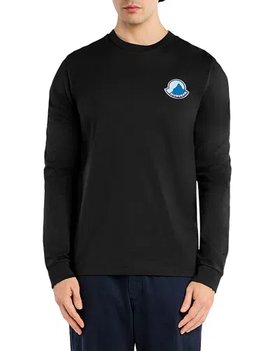 Moncler Cotton Mountain Graphic Logo Shirt In Blue