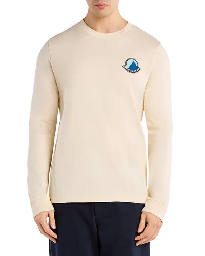 Moncler Cotton Mountain Graphic Logo Shirt In Neutral
