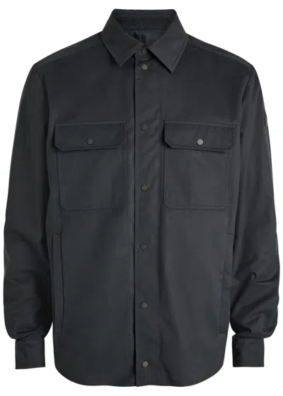Moncler Cotton Overshirt In Blue