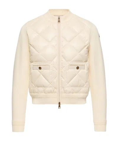 Moncler Cotton Padded Cardigan In Multi