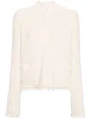 Moncler Cotton Padded Cardigan In White